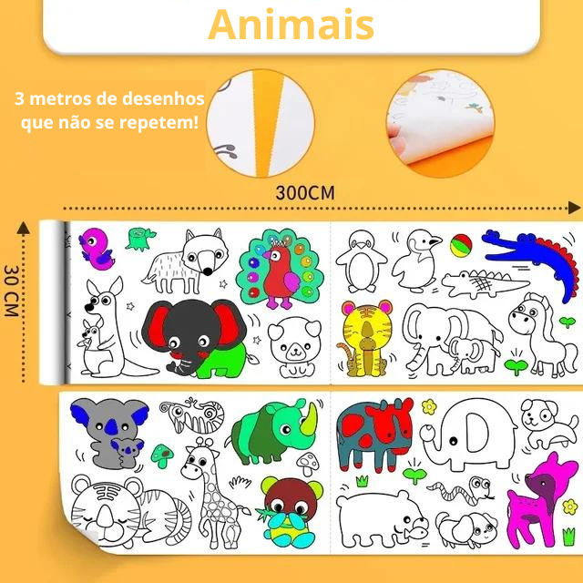 Bobina Criativa de Desenhos Adesivos ColorMax™ (3 metros e + de 1000 desenhos!)