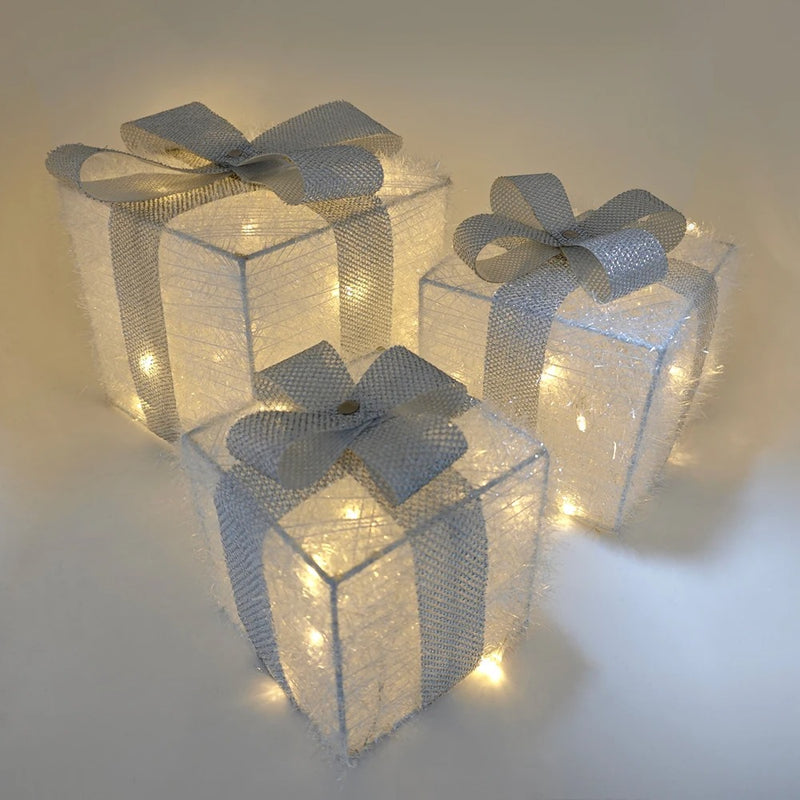 CAIXA DE PRESENTE DE LED - KIT COM 3 PEÇAS
