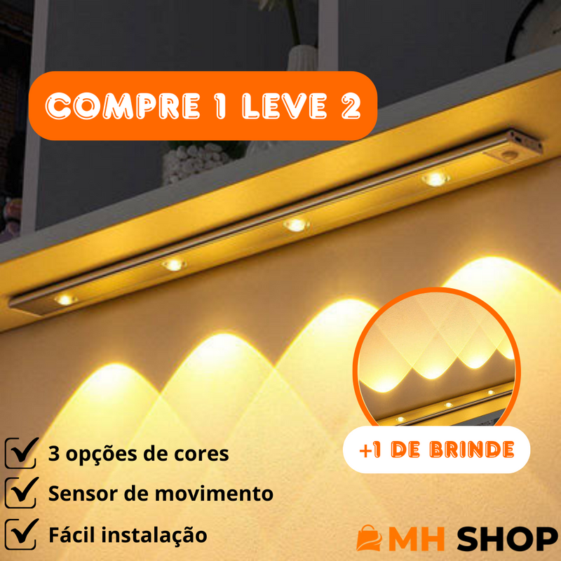 Kit 2 luminárias sem fio com sensor de movimento Easy Light®  + Frete Grátis! 🔥
