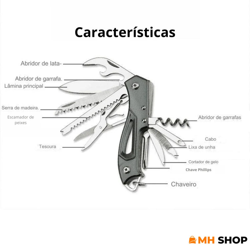 Canivete Suíço Tático Multifuncional