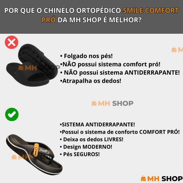 Chinelo Ortopédico Smile Comfort Pro® [CONFORTO E ALÍVIO DAS DORES]