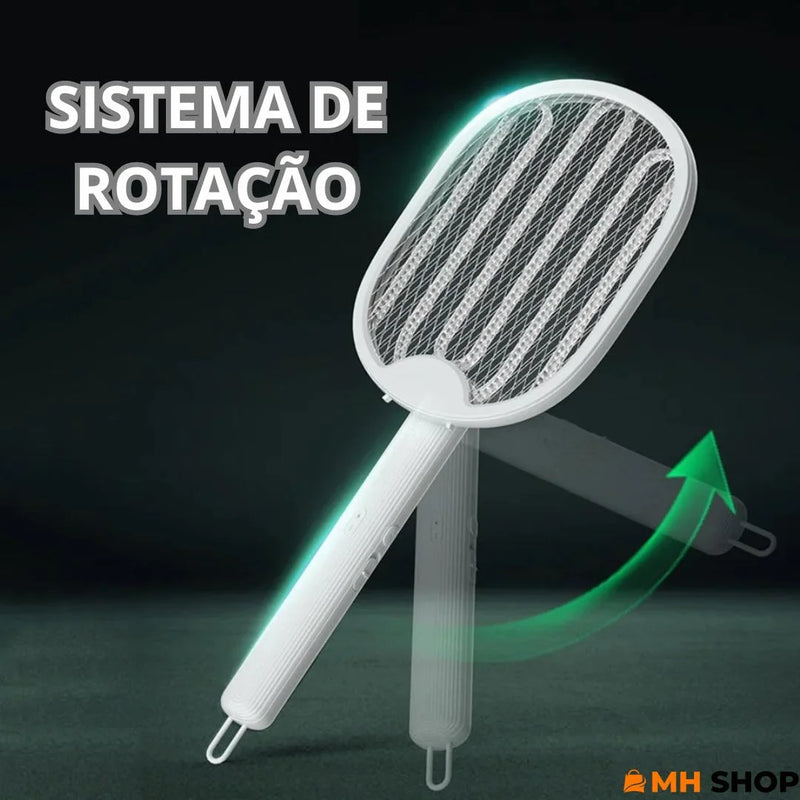 Raquete Mata-Mosquito MaxSwatter™ - Com Ions de Atração + Frete Grátis