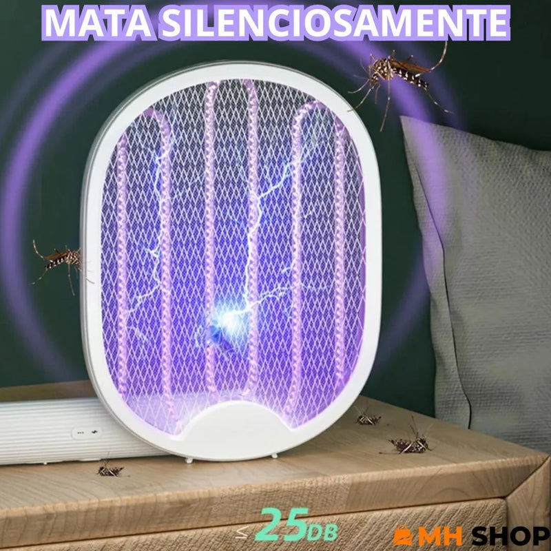 Raquete Mata-Mosquito MaxSwatter™ - Com Ions de Atração + Frete Grátis