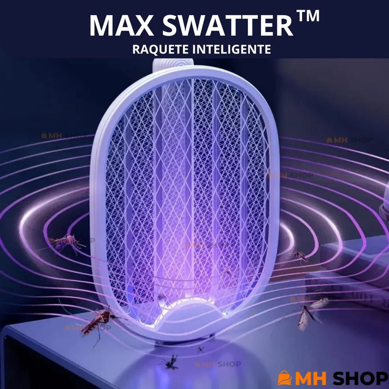 Raquete Mata-Mosquito MaxSwatter™ - Com Ions de Atração + Frete Grátis