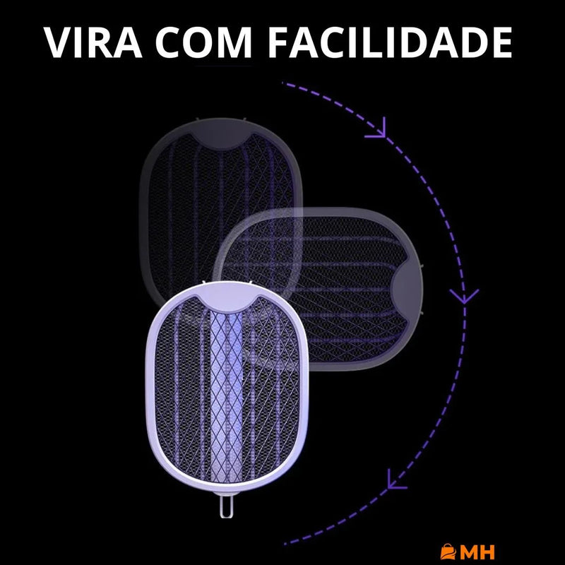 Raquete Mata-Mosquito MaxSwatter™ - Com Ions de Atração + Frete Grátis