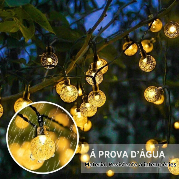 VARAL DE LUZES - ILUMINAÇÃO SOLAR