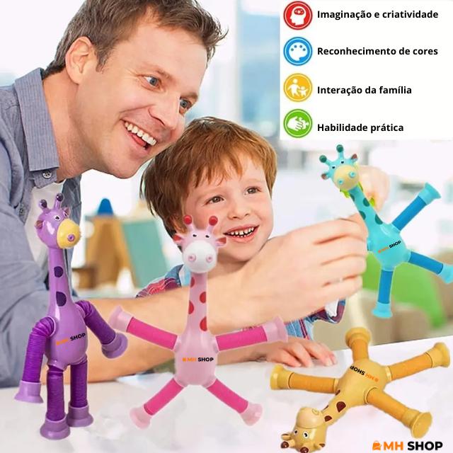 Kit 04 Gira Flex™ - Girafas Flexíveis com Ventosas