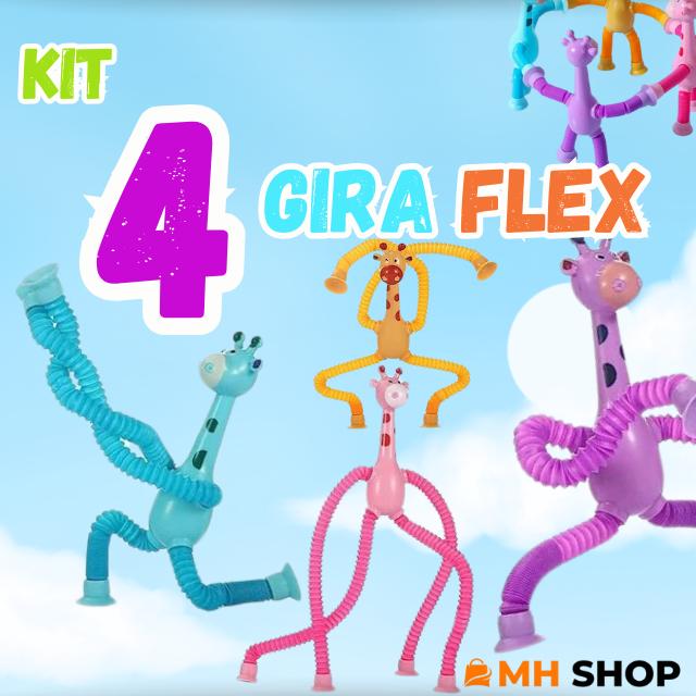 Kit 04 Gira Flex™ - Girafas Flexíveis com Ventosas