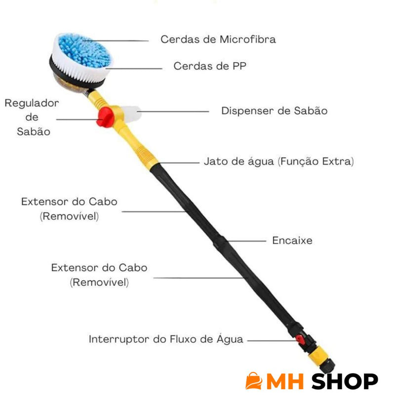 Rotate Max - Escova Giratória para Lavagem de Veículos [RESULTADO PROFISSIONAL]