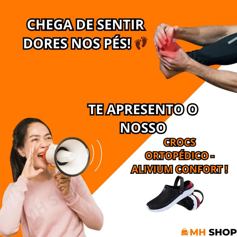 Crocs Ortopédico Alivium Confort - Alívio de todas as dores
